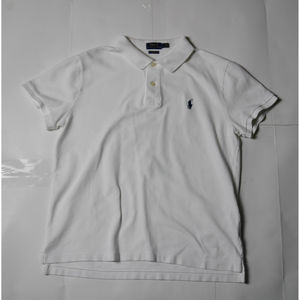 Polo Ralph Lauren Men's Large Short Sleeve White Polo